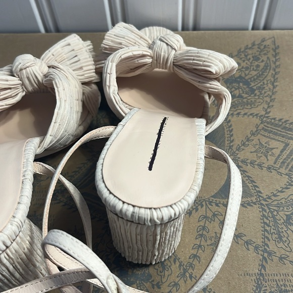 Loeffler Randall Camellia Pleated Knot Heeled Sandal Heel 8 NEW - Picture 12 of 12
